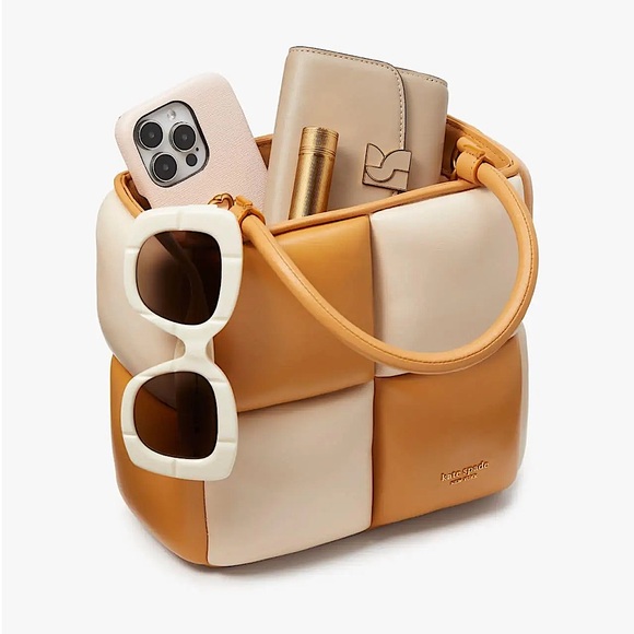 Kate Spade Boxxy Colorblocked Tote In Bare Multi - Picture 8 of 11